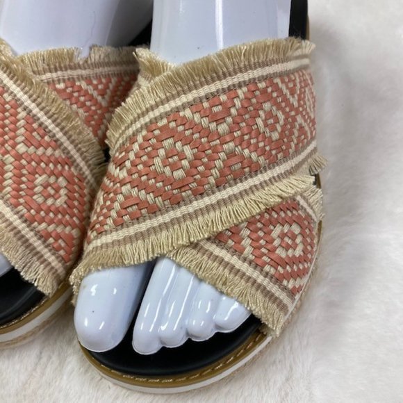 BP. Booker‎ Boho Fringe Slide Sandals, size 8 - Picture 3 of 15